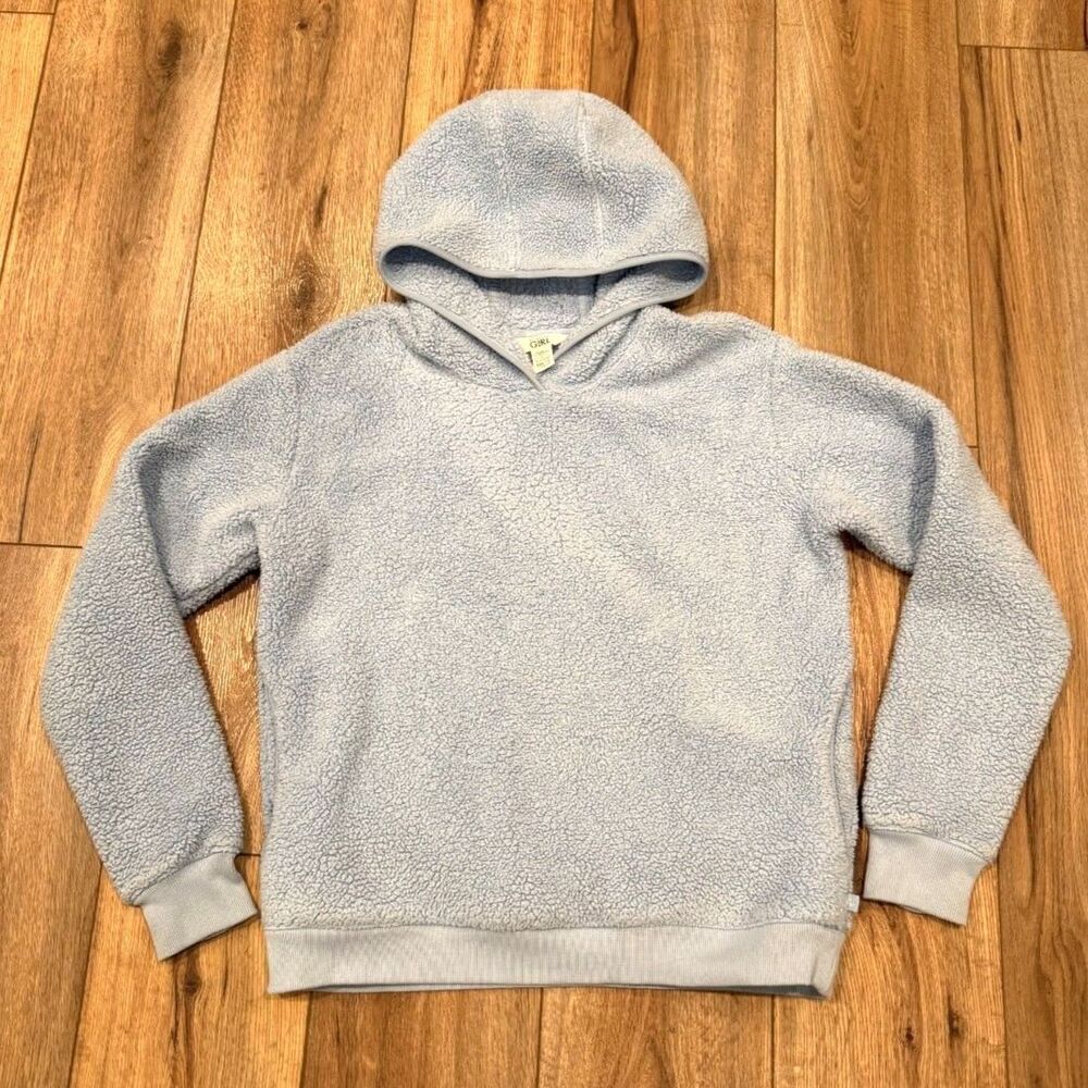 Athleta Girl Sherpa Fleece Pullover Hoodie Baby Blue XXL/16